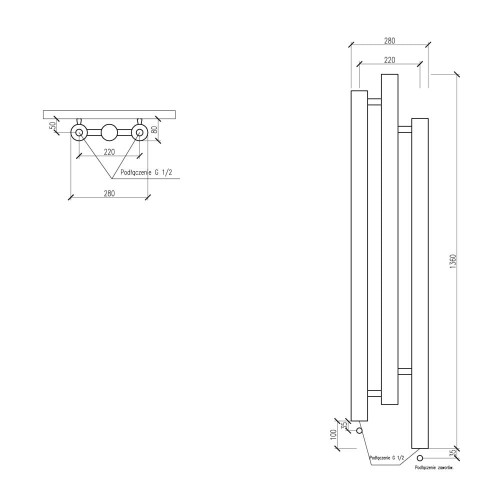 grzejnik Sizer 136 rysunek