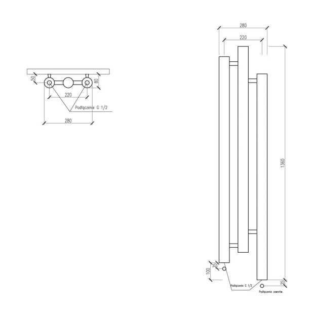grzejnik Sizer 136 rysunek