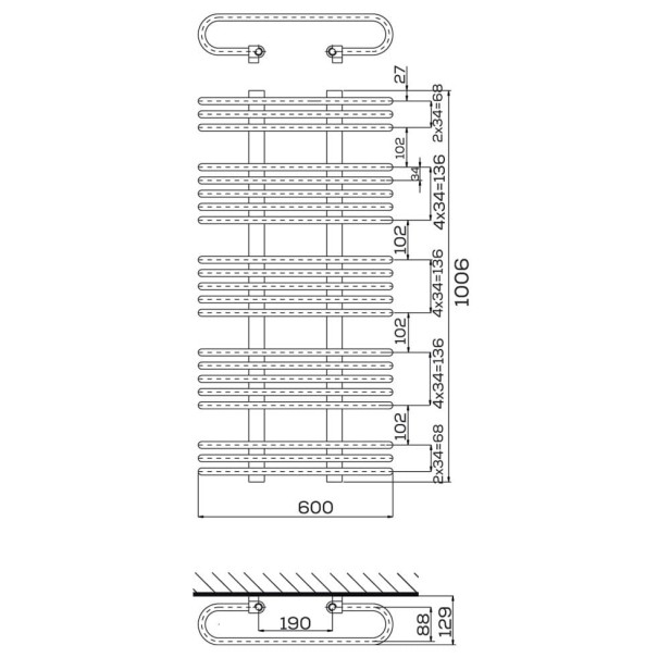 Grzejnik Pamela rysunek