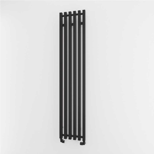 Grzejnik dekoracyjny DECO  2 - 120 x 25 czarny mat z wieszakami.jpg