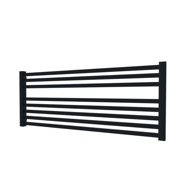 niski grzejnik LENA 50 x 140 czarny mat poziomy