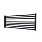 niski grzejnik LENA 50 x 140 czarny mat poziomy