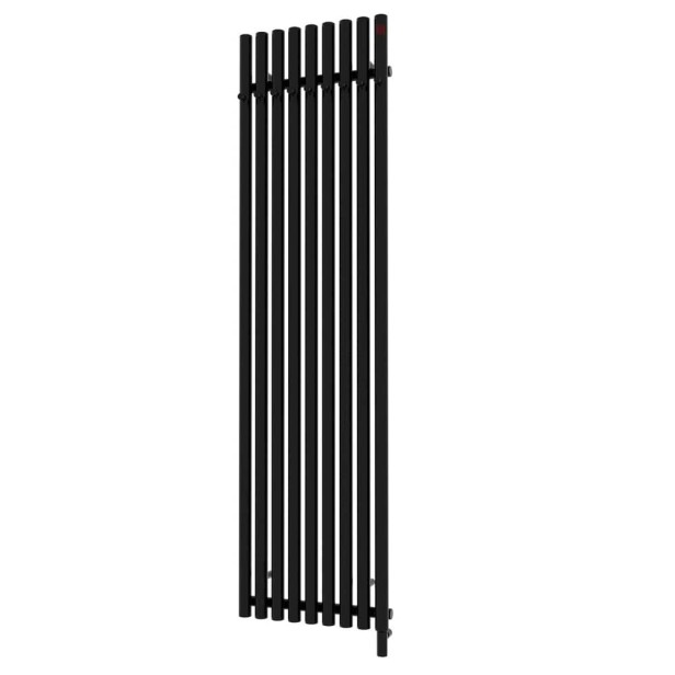 Pionowy grzejnik elektryczny Rolo Hanger czarny 180 x 48 grzałka zewnętrzna