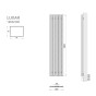 grzejnik Lux 180 x 39 rysunek techniczny